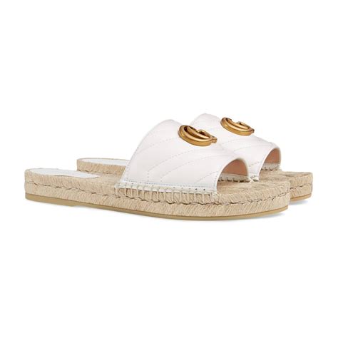 gucci white espadrille sandals|Gucci pilar espadrille flat.